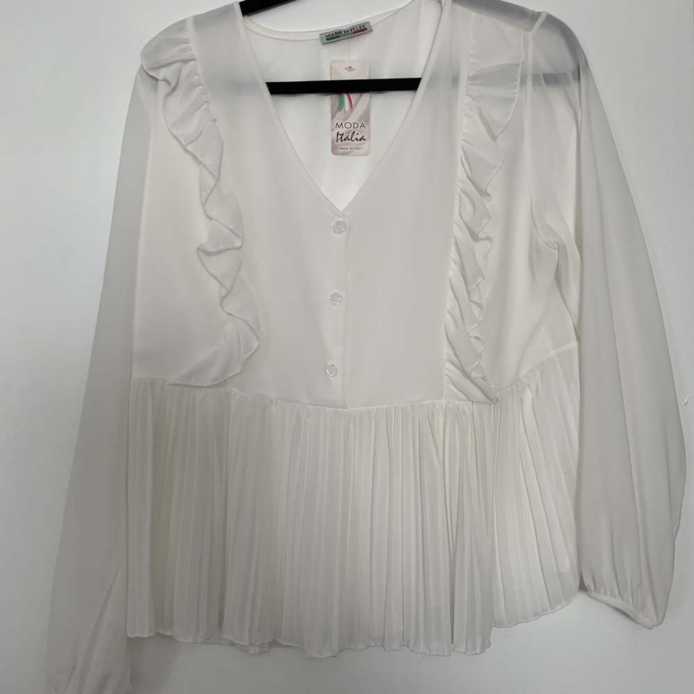 White sheer blouse